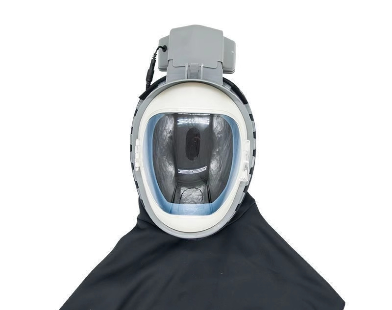 Woodworking Face Shield - 充電式モーター駆動空気清浄フード、建設塗装作業用防塵フェイスシールド