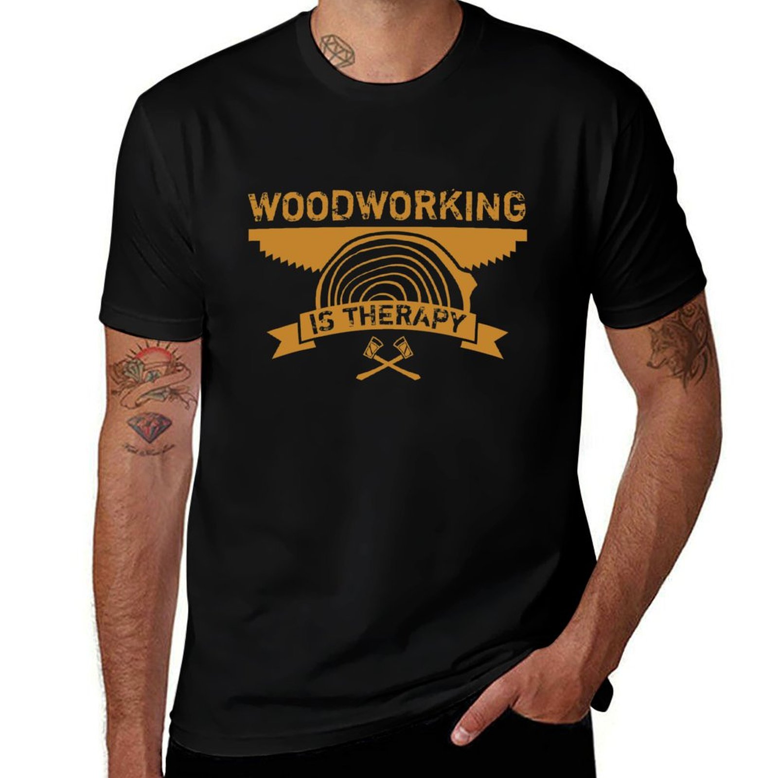 Woodworking Therapy - 木工は私のセラピーです 木工ギフト 木工服 お父さん 父の日ギフト 大工ギフト