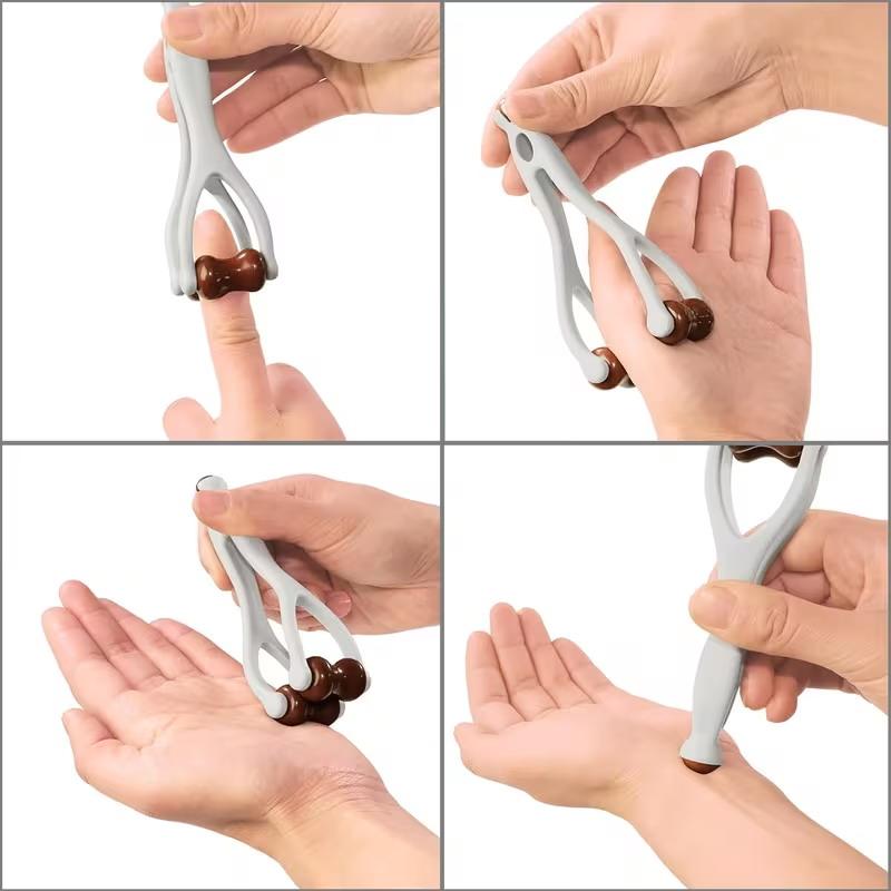Woodworking Therapy - *1PC ハンドマッサージローラー 木製フィンガーセラピーツール 自宅や職場での痛みを和らげるためのツール