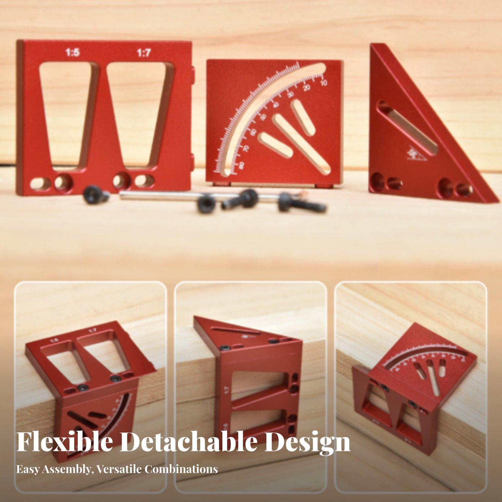 Woodworking Workshop Layout - 精密角度計 アルミ合金製レイアウトツール ダブテールテンプレート付き ワークショップ用