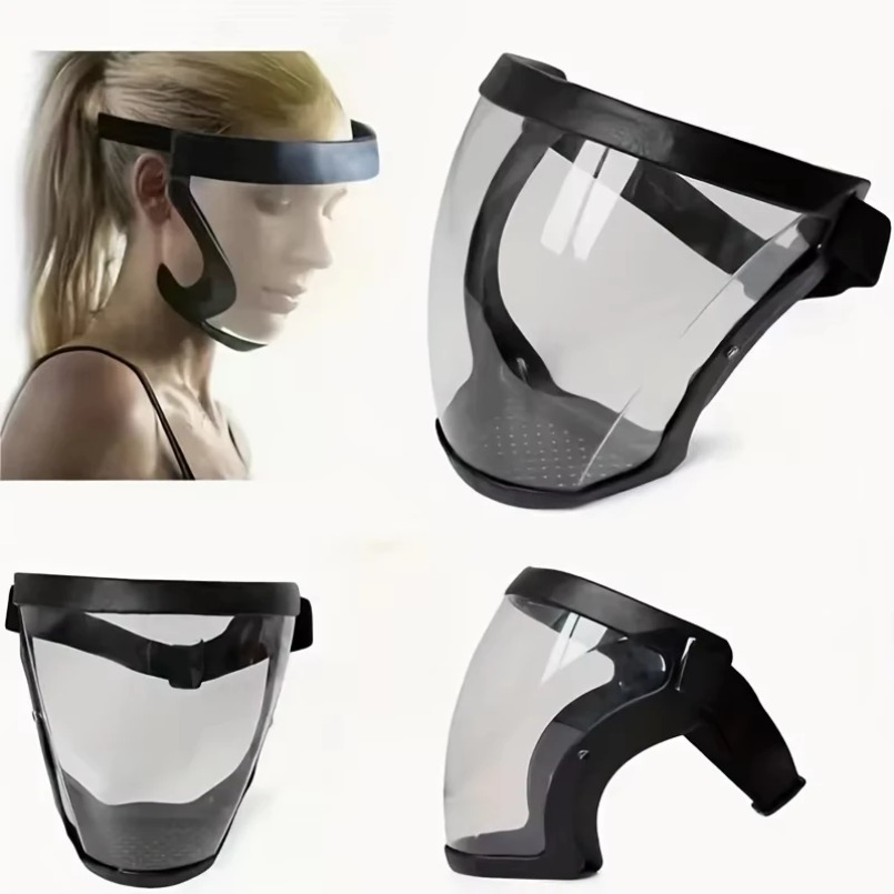 調整可能なバックル付きフルフェイス透明保護マスク - 作業中 - Woodworking Face Shield のレビューと価格
