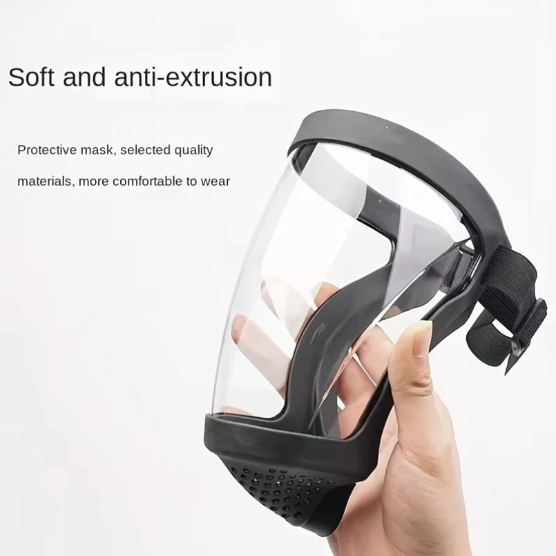 調整可能なバックル付きフルフェイス透明保護マスク - 作業中 - Woodworking Face Shield のレビューと価格