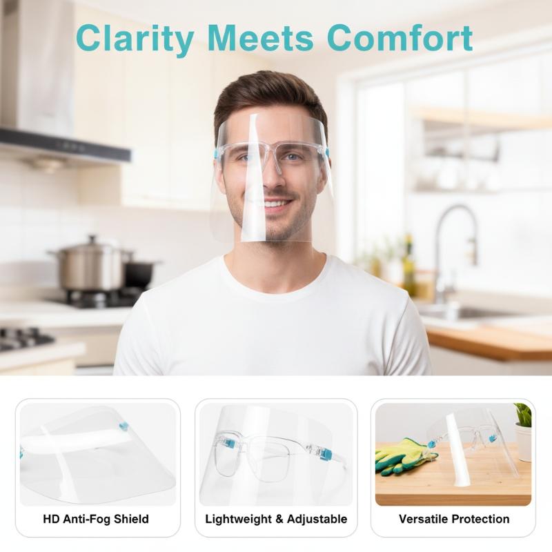 フェイスシールド 透明 フルフェイス保護 耐油性 耐傷性 安 - Woodworking Face Shield のレビューと価格