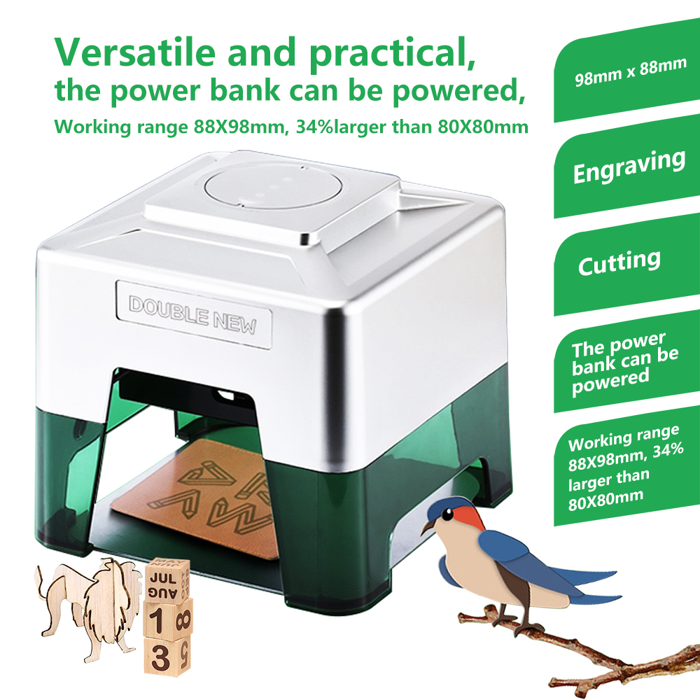 3Wミニレーザー彫刻機 ポータブル ロゴ・テキスト・パターン - Woodworking Logo のレビューと価格