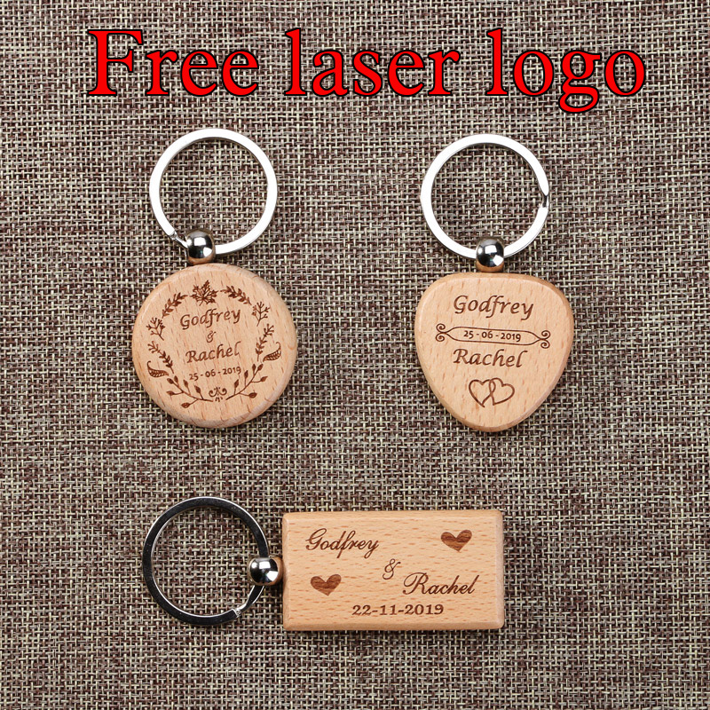 カスタマイズされた木製キーホルダー,レーザー彫刻されたタグ, - Woodworking Logo のレビューと価格