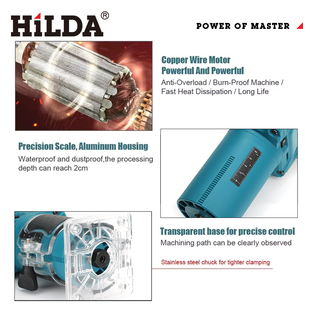 HILDA 電動トリミング木工トリミングマシン ブラシレス多 - Woodworking Asmr のレビューと価格