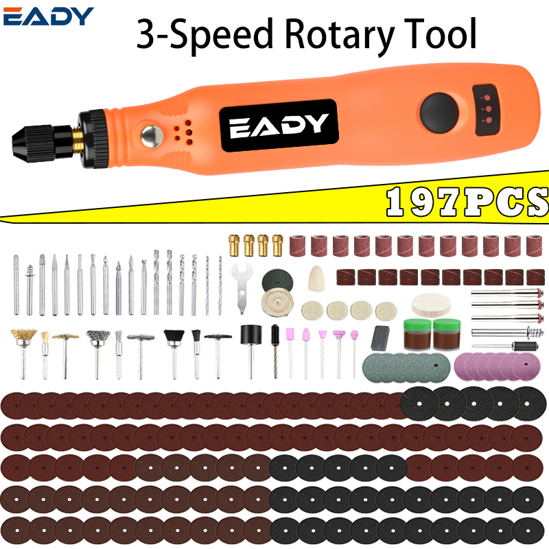 USBコードレス回転工具キット – 金属研磨、模型製作、アク - Woodworking Man のレビューと価格