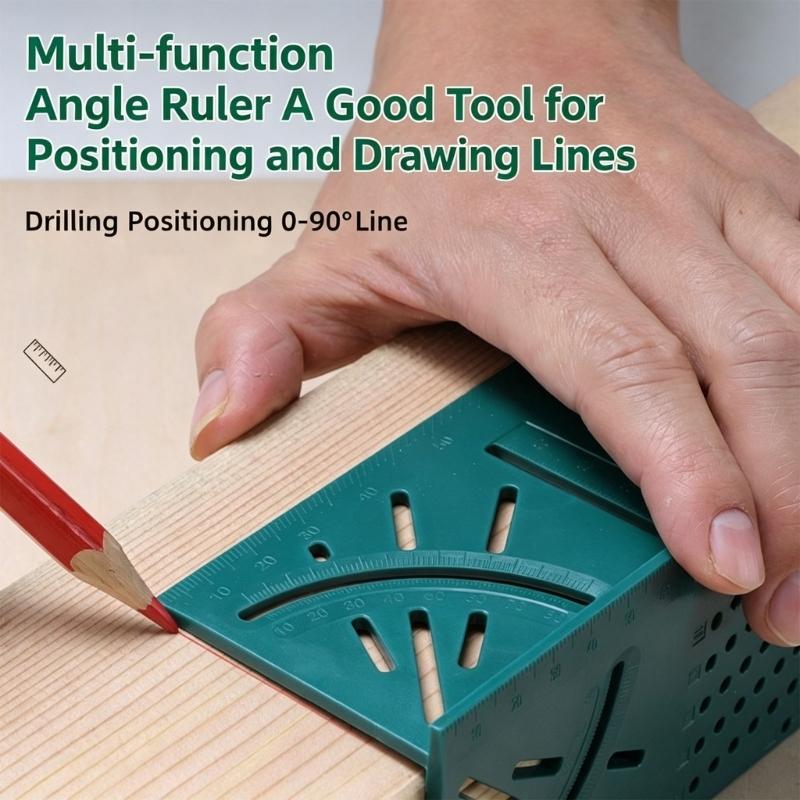 3D 木工スクエア ABS 測定ガイド、ドリル テンプレート - Woodworking Workshop Layout のレビューと価格