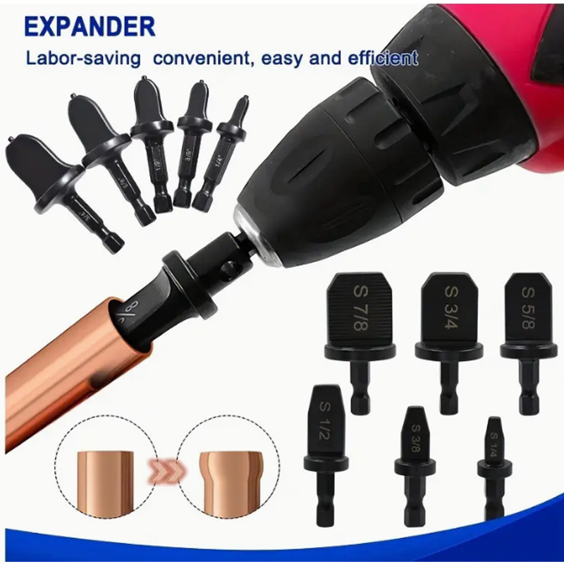 6pc 銅管穴エキスパンダー電動拡張ヘッド拡張口エアコンメン - Woodworking Youtube のレビューと価格