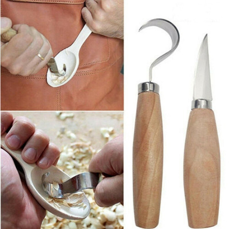 木彫りナイフ チゼルフックナイフ 彫刻ツール 人間工学に基づ - Woodworking Man のレビューと価格