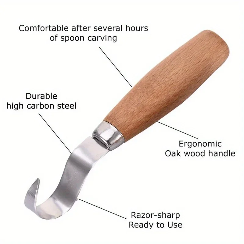 木彫りナイフ チゼルフックナイフ 彫刻ツール 人間工学に基づ - Woodworking Man のレビューと価格