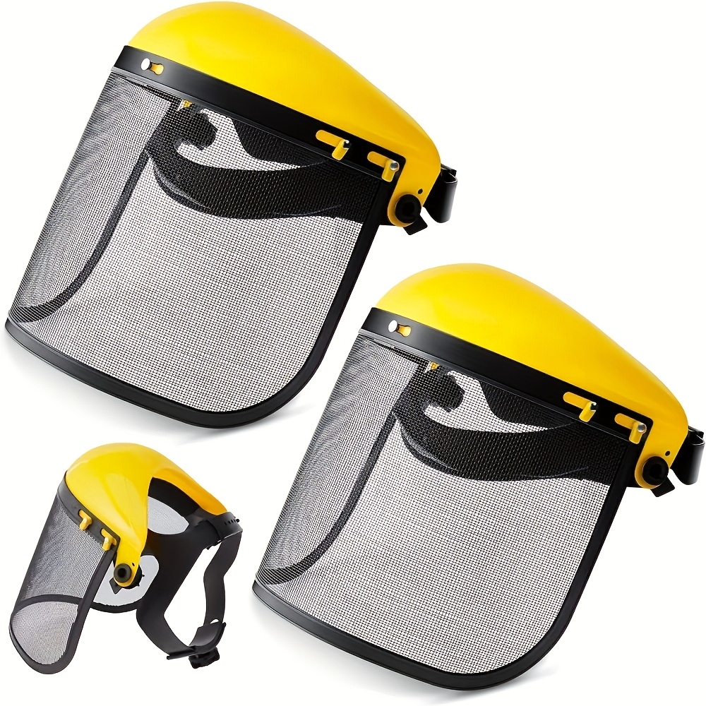 林業用安全ヘルメット、メッシュフェイスシールド付き、刈払機、 - Woodworking Face Shield のレビューと価格