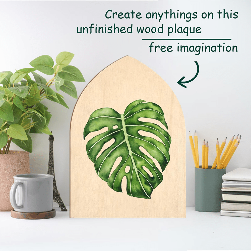 未完成のバスウッドアーチ型板 5x7 DIY木製工芸品 4/ - Woodworking Face Shield のレビューと価格