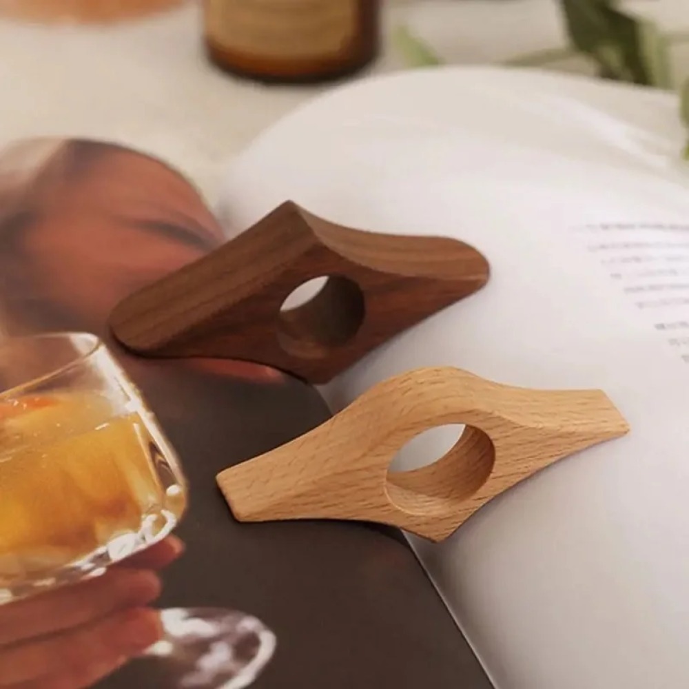 無垢材サムブックサポートブックページホルダー読書用フィンガー - Woodworking School のレビューと価格